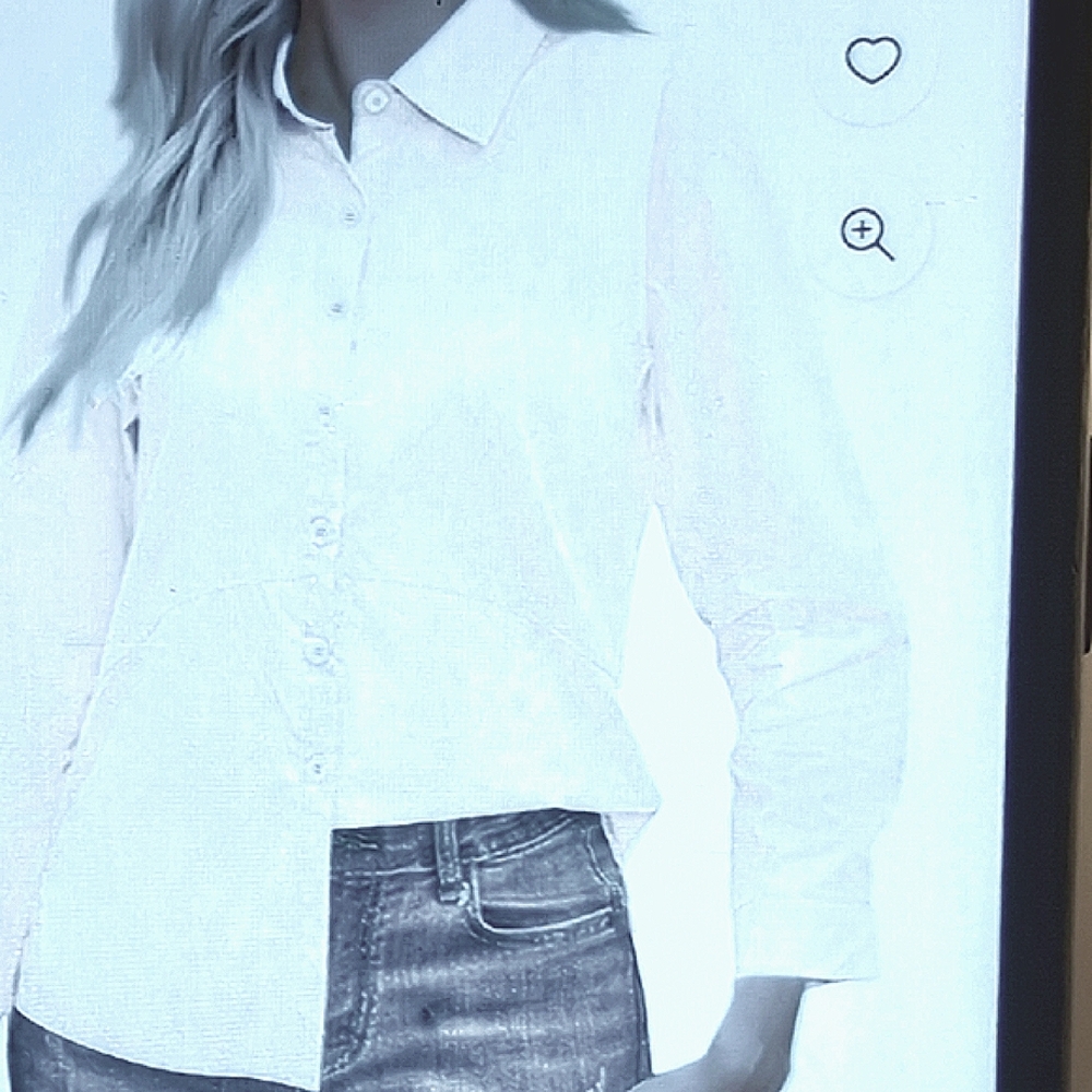 Women's White Button-Up Shirt
